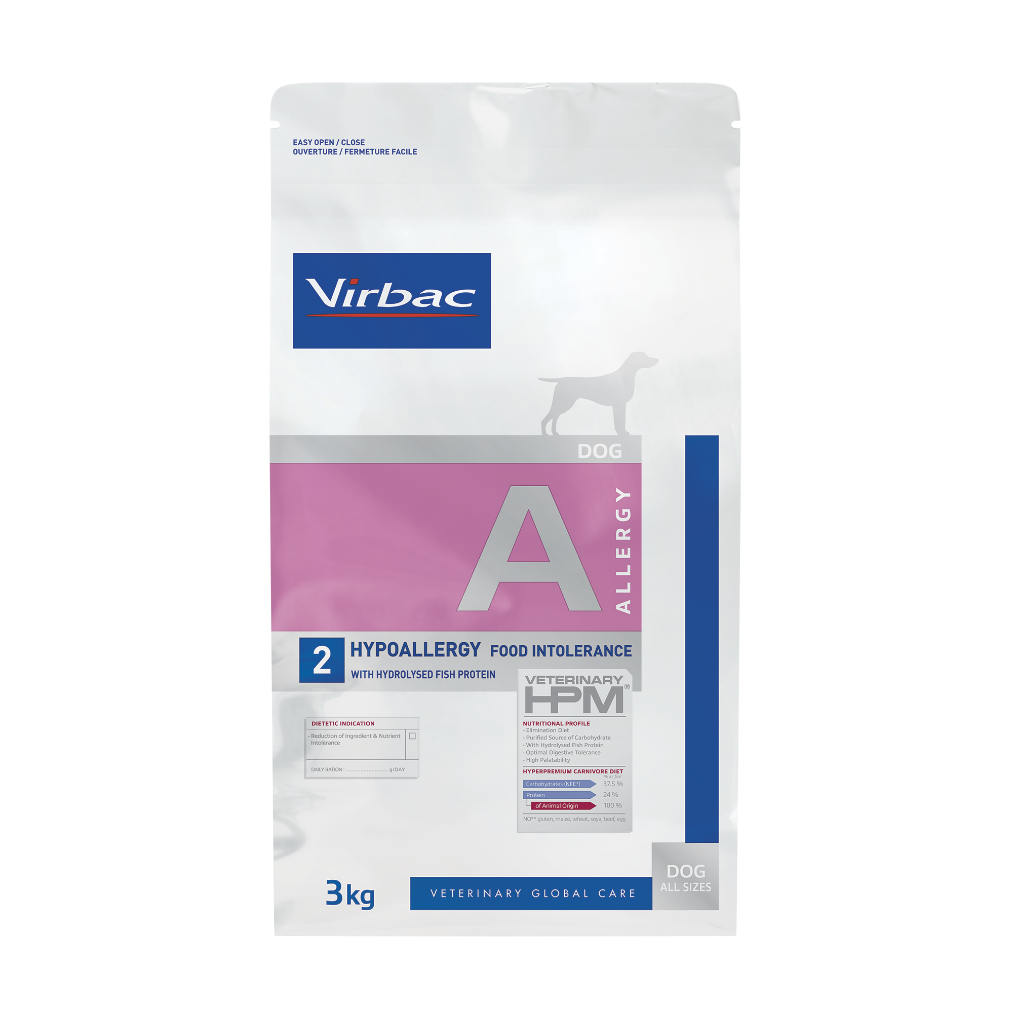 VET HPM DOG A2 ALLERGY SALMON  SAC 12 KG