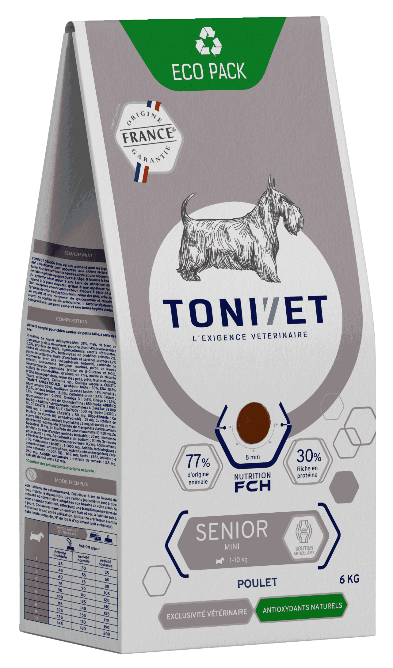 TONIVET SENIOR MINI           SAC 3KG...