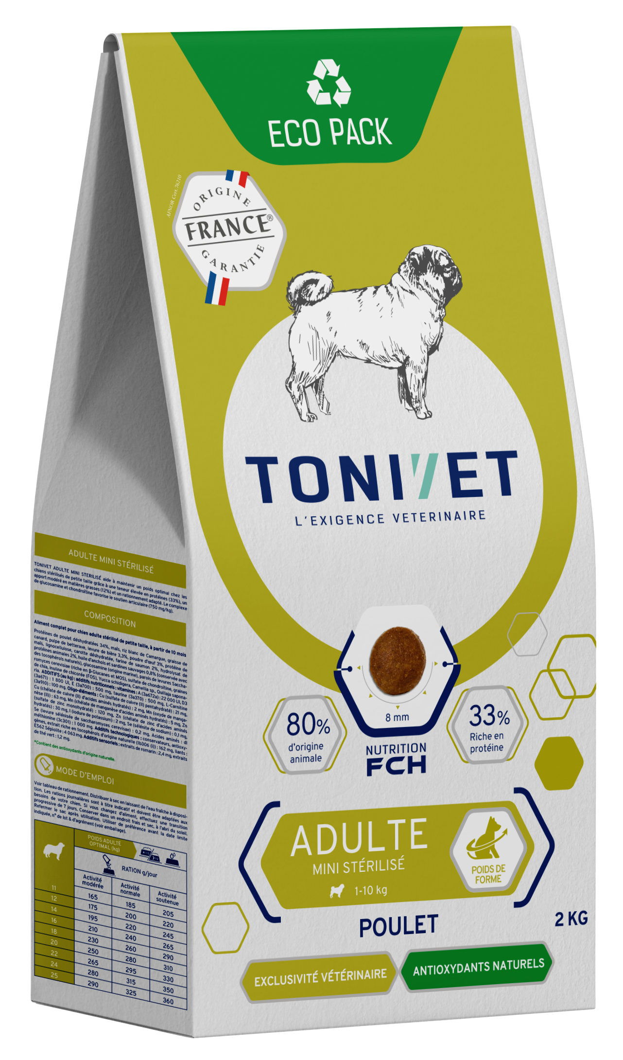 TONIVET CHIEN ADULTE STER MINI  SAC 2 KG