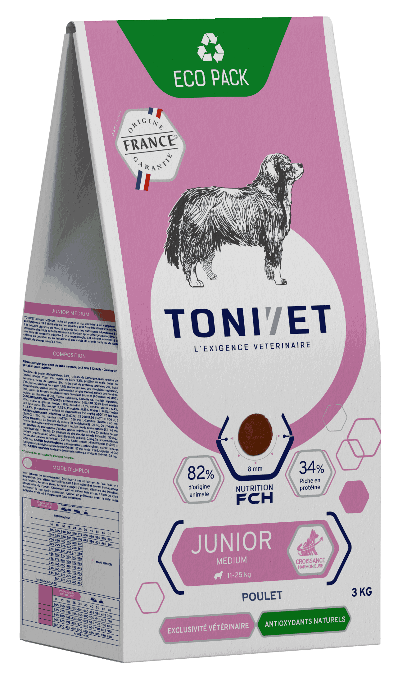 TONIVET JUNIOR PT MO RACE    SAC 3 KG...