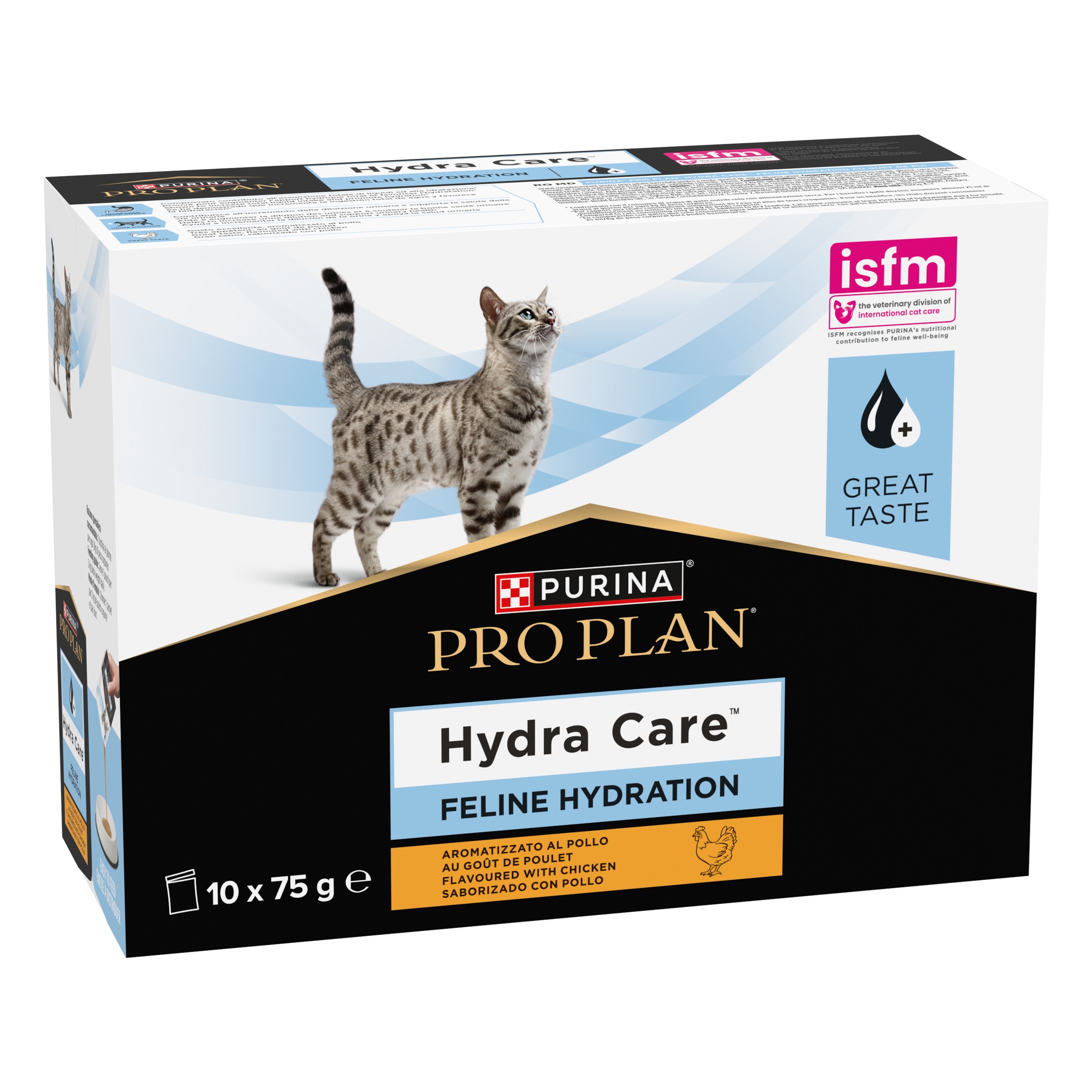 PP CAT HYDRACARE POULET  10 SCHT 75 G