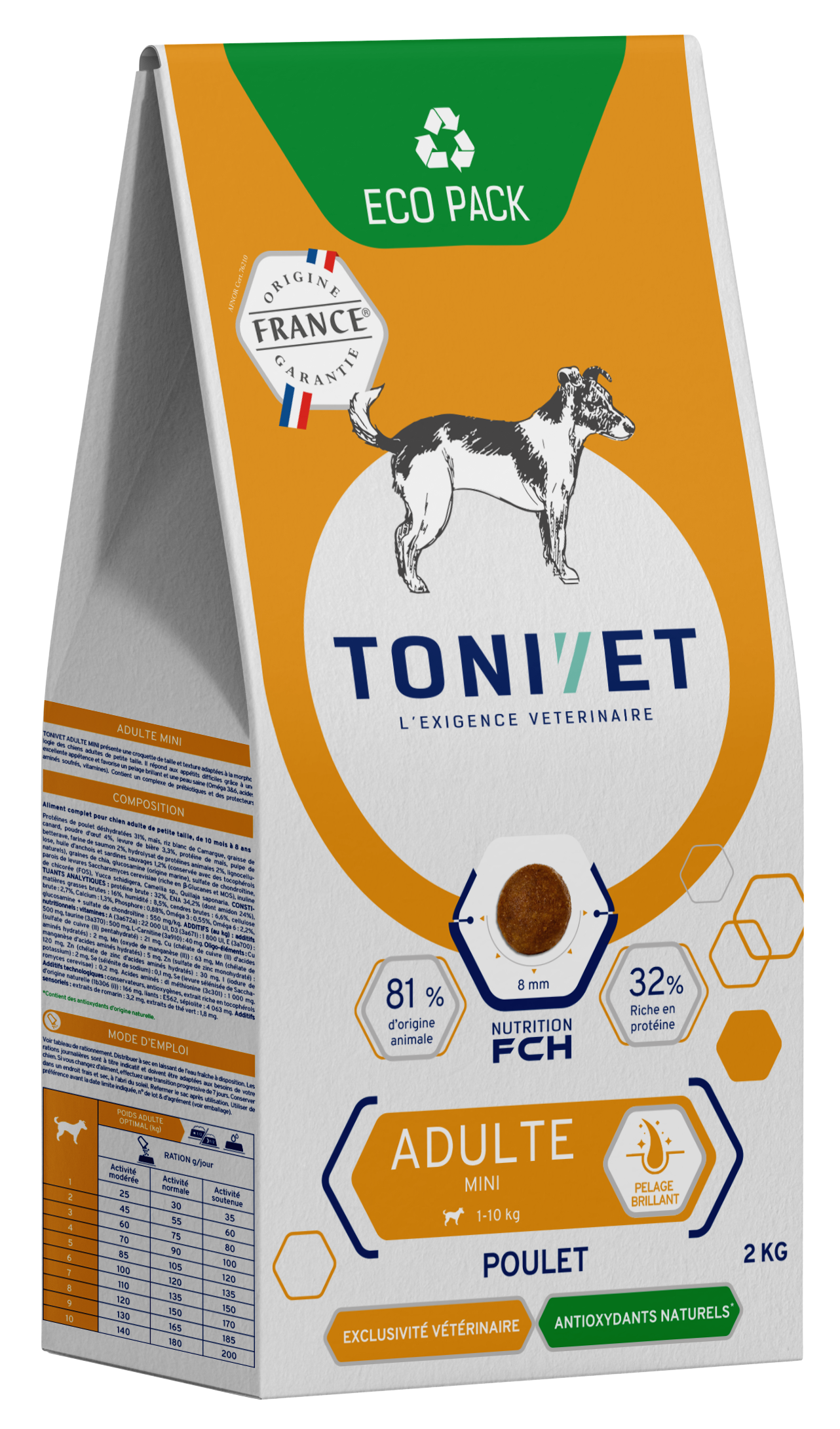 TONIVET ADULTE MINI       SAC 3 KG...
